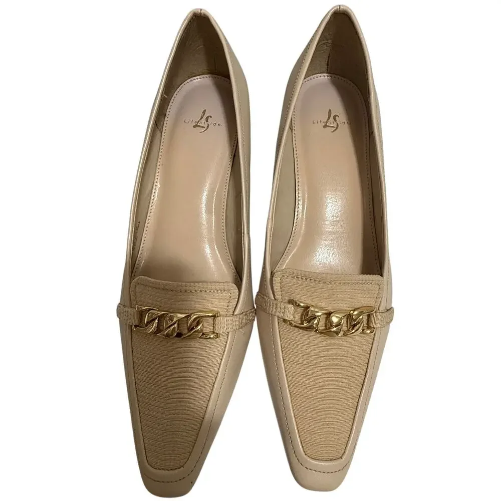 LifeStride Jarmin Beige Victory Heels  - Size 9